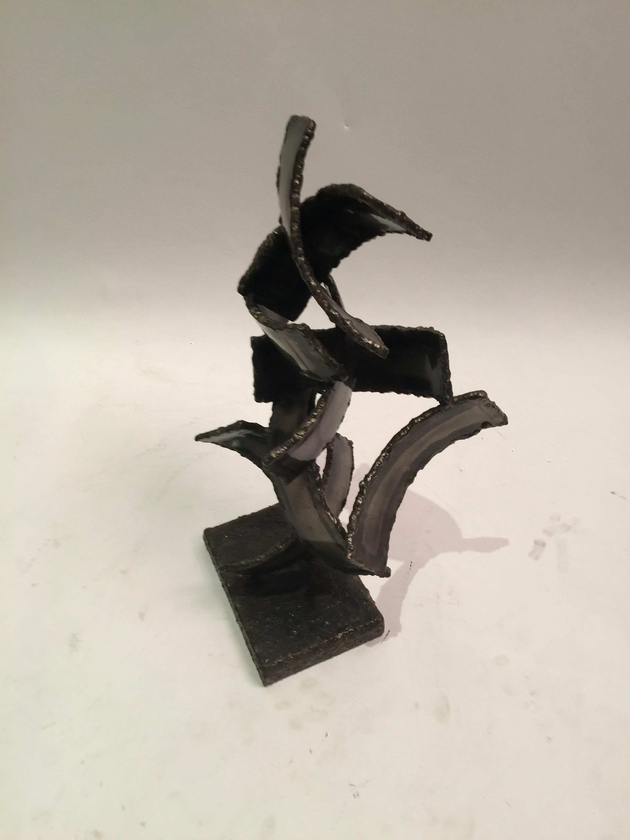Metal Marcello Fantoni Brutalist Torch Cut Sculpture