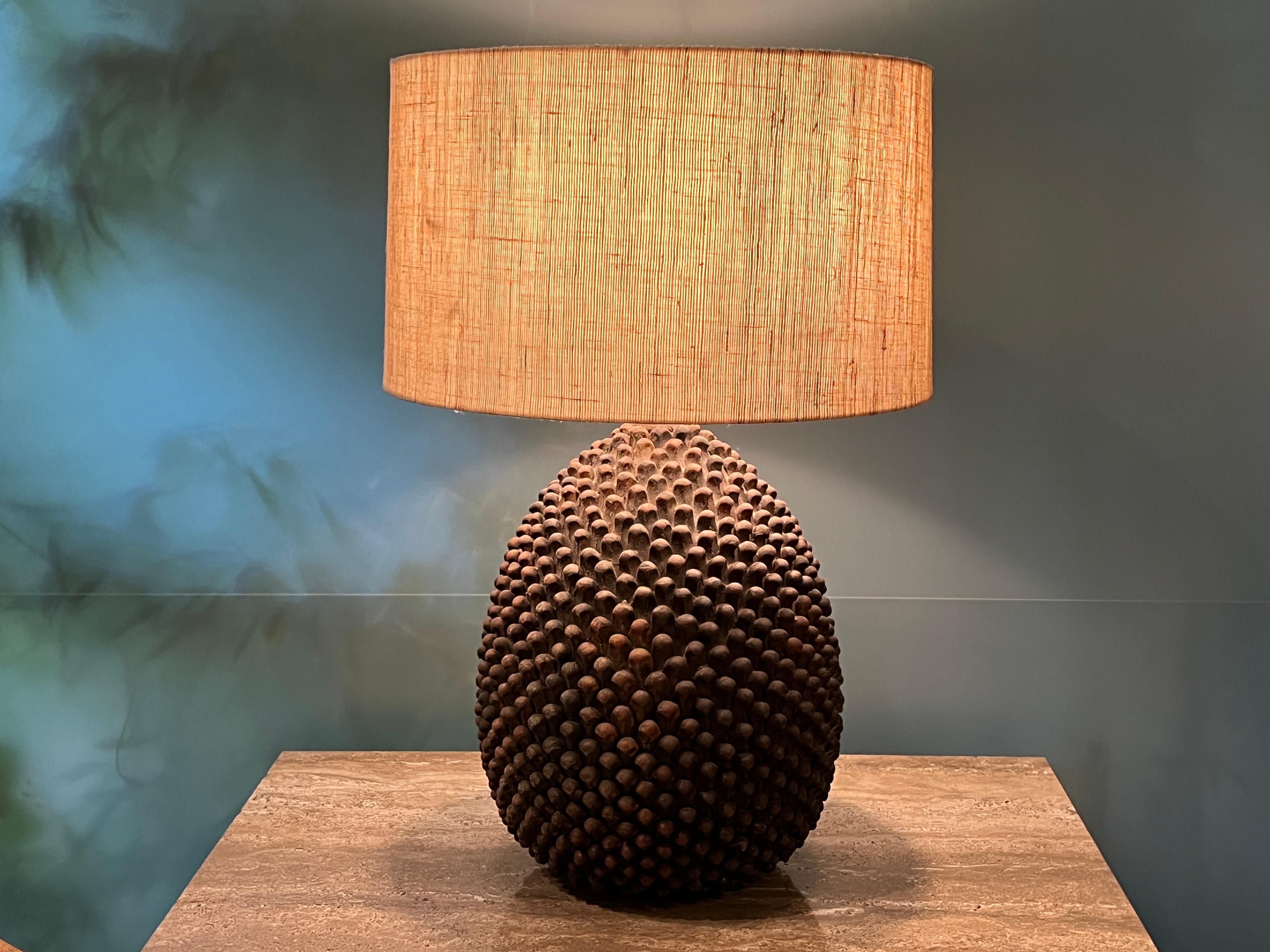 Marcello Fantoni Ceramic Pinecone Table Lamp  3