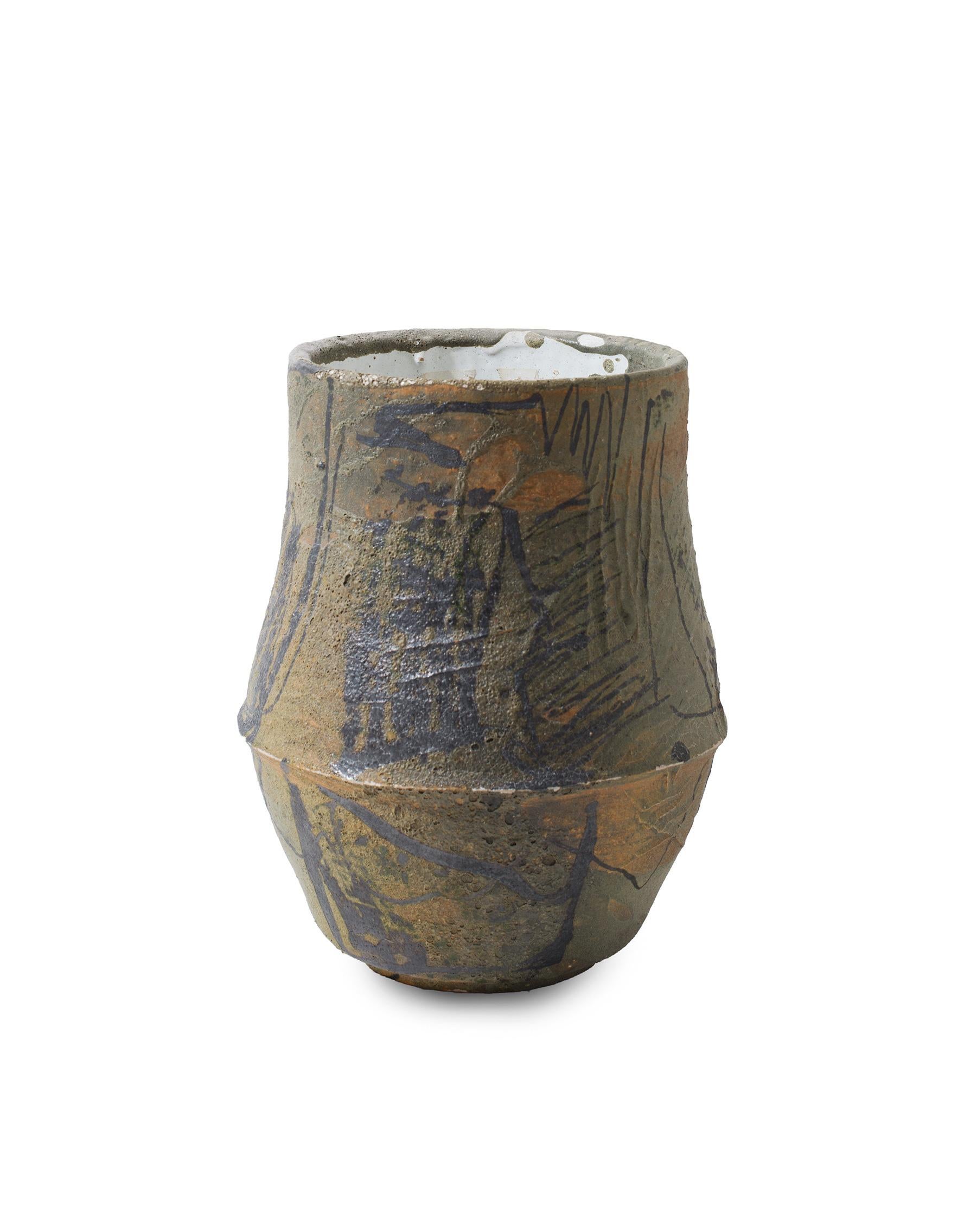 A ceramic vase designed and produced by Marcello Fantoni in 1983. Signed.

Biography:
Marcello Fantoni was born in Florence on October 1, 1915. Growing up, he became passionate about art, and therefore enrolled in the Art Institute of Porta Romana,