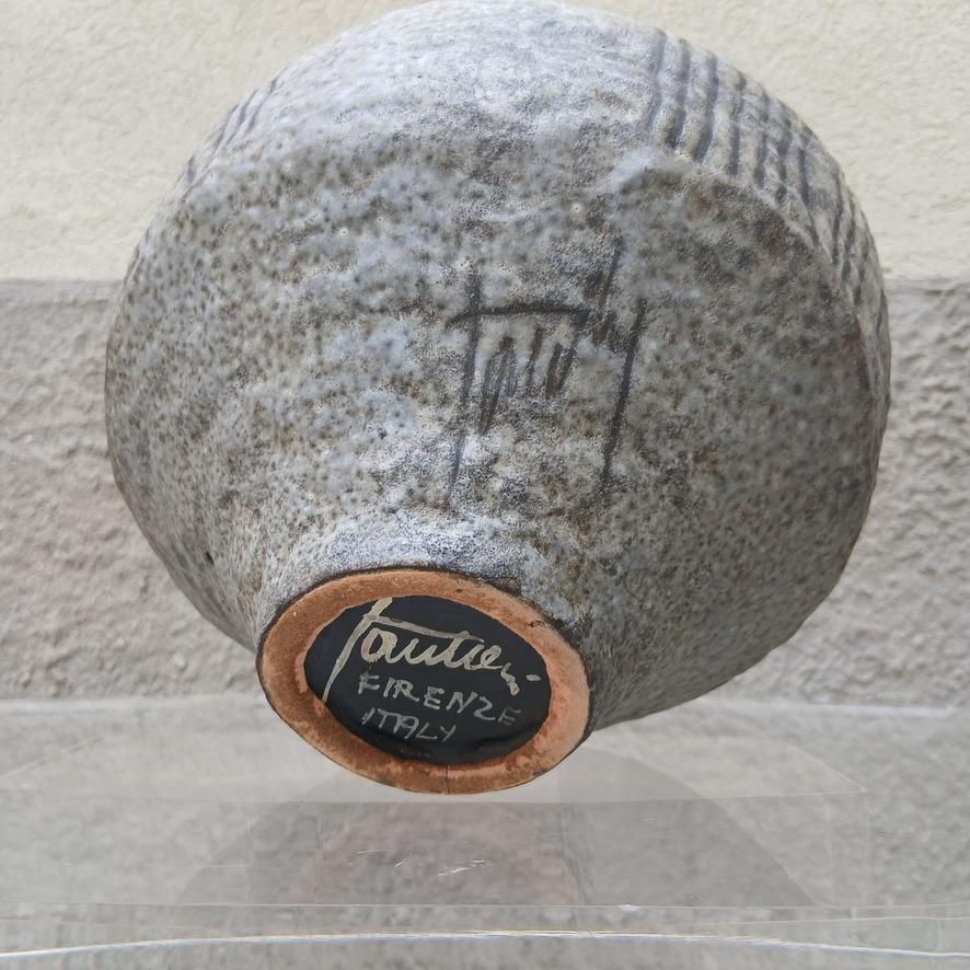 20th Century Marcello Fantoni – Ciotola in grès inciso, Firenze, anni ’60 in vendita