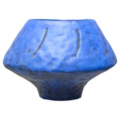 Marcello Fantoni – Ciotola Scultorea Ceramica Smaltata Blu - Firenze - Anni ’50
