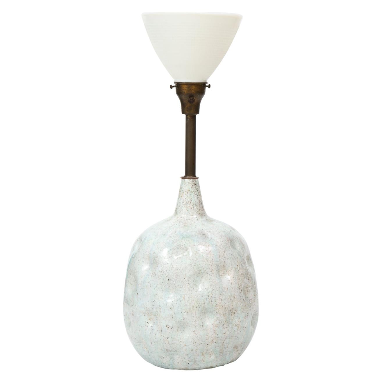 Marcello Fantoni Dimpled Ceramic Lamp