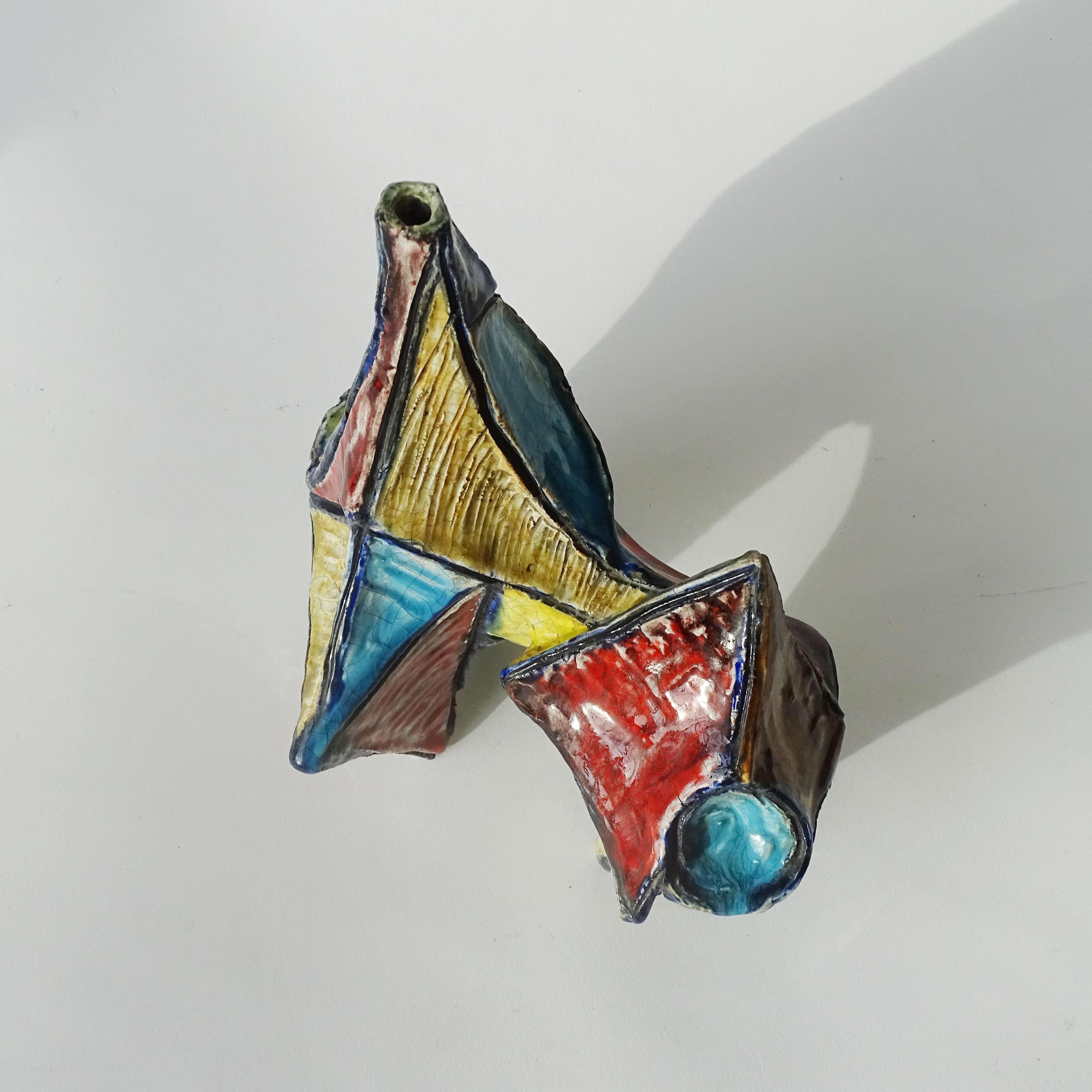 Marcello Fantoni early cubist vase, Italy 1950s 2