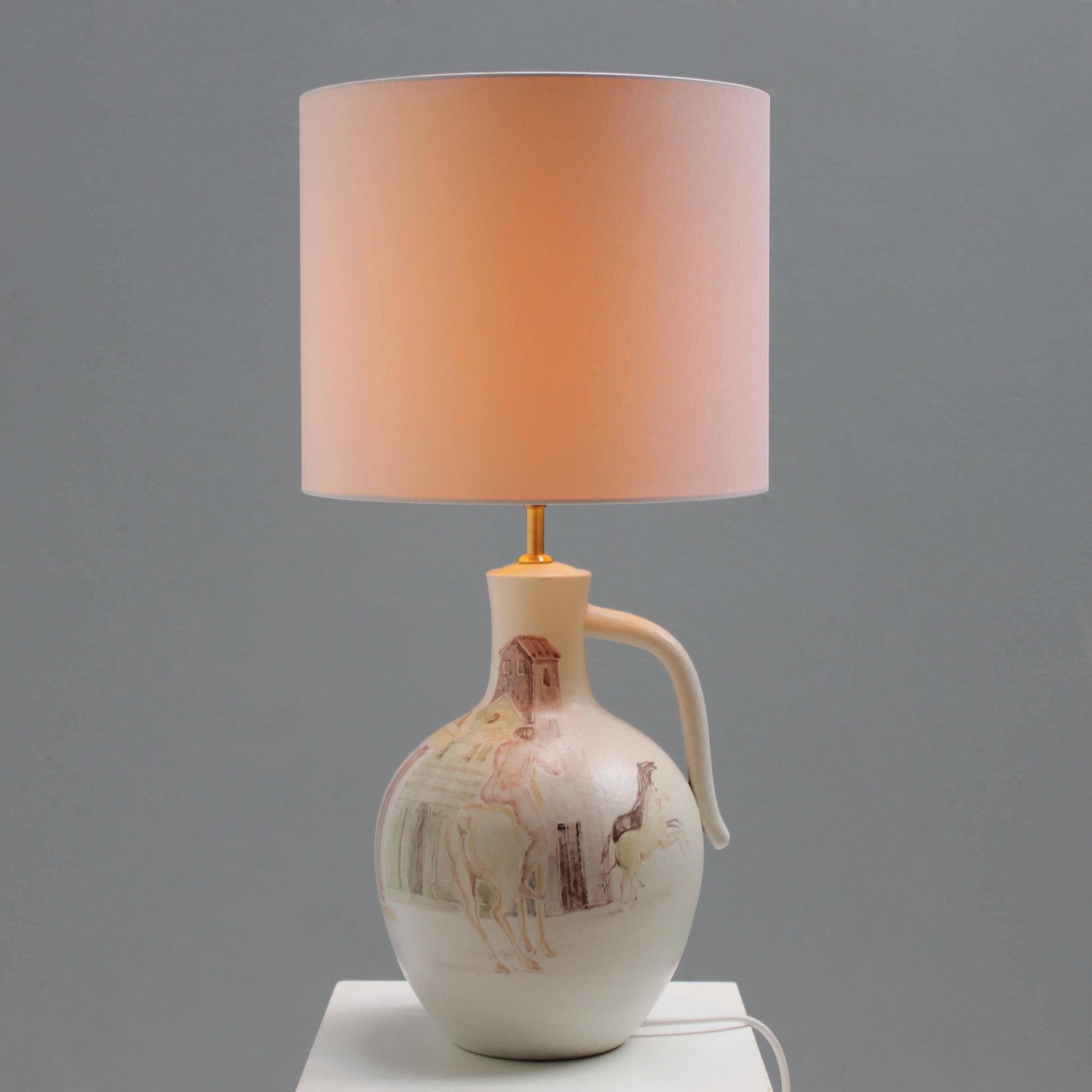 Mid-Century Modern Marcello Fantoni Early Work Table Lamp, Italy