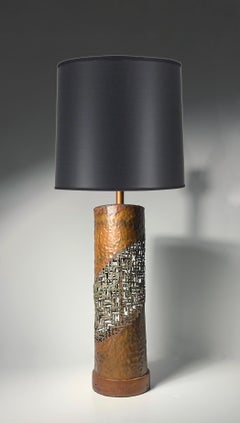 Marcello Fantoni for Raymor Copper Torch-Cut Table Lamp