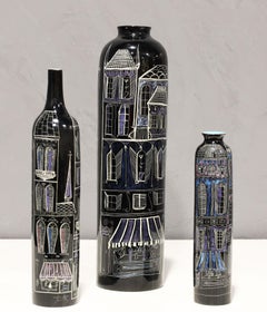 Marcello Fantoni for Raymor Glazed Ceramic Vase, Signed