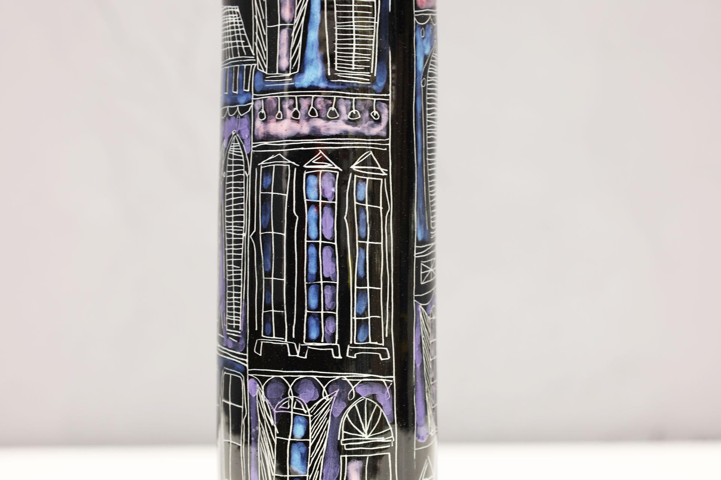 Marcello Fantoni per Raymor Vaso in ceramica smaltata, firmato In condizioni buone in vendita a Dallas, TX