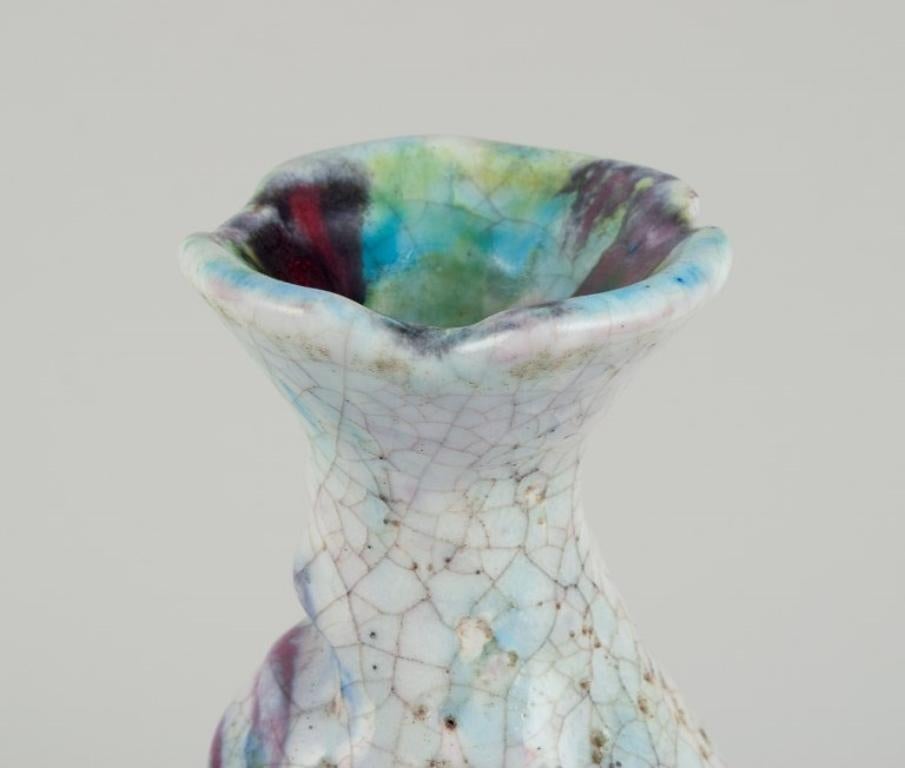 Marcello Fantoni, Italian ceramist. Large ceramic vase with fish motif In Excellent Condition For Sale In Copenhagen, DK