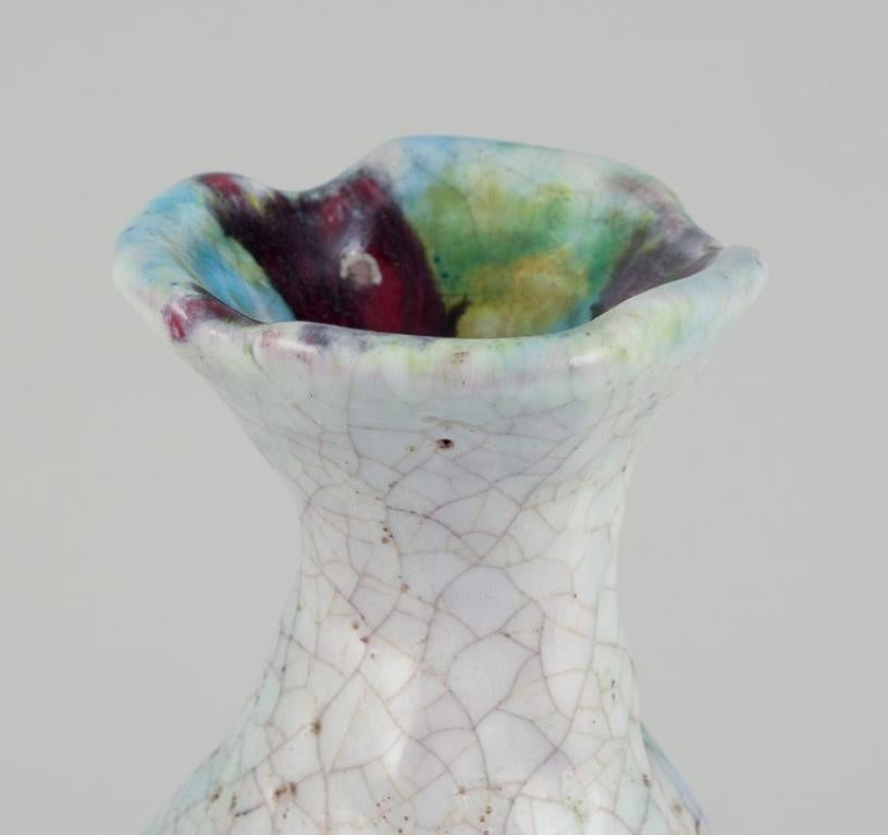 Ceramic Marcello Fantoni, Italian ceramist. Large ceramic vase with fish motif For Sale