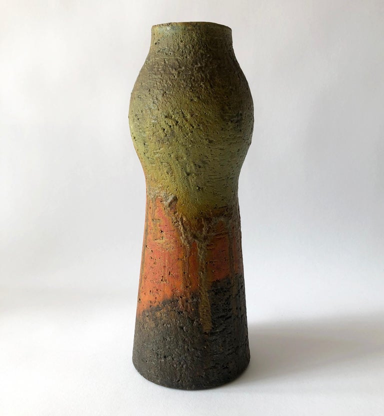 Italian modern vase created by Marcello Fantoni, circa 1960's. Vase measures 10.5