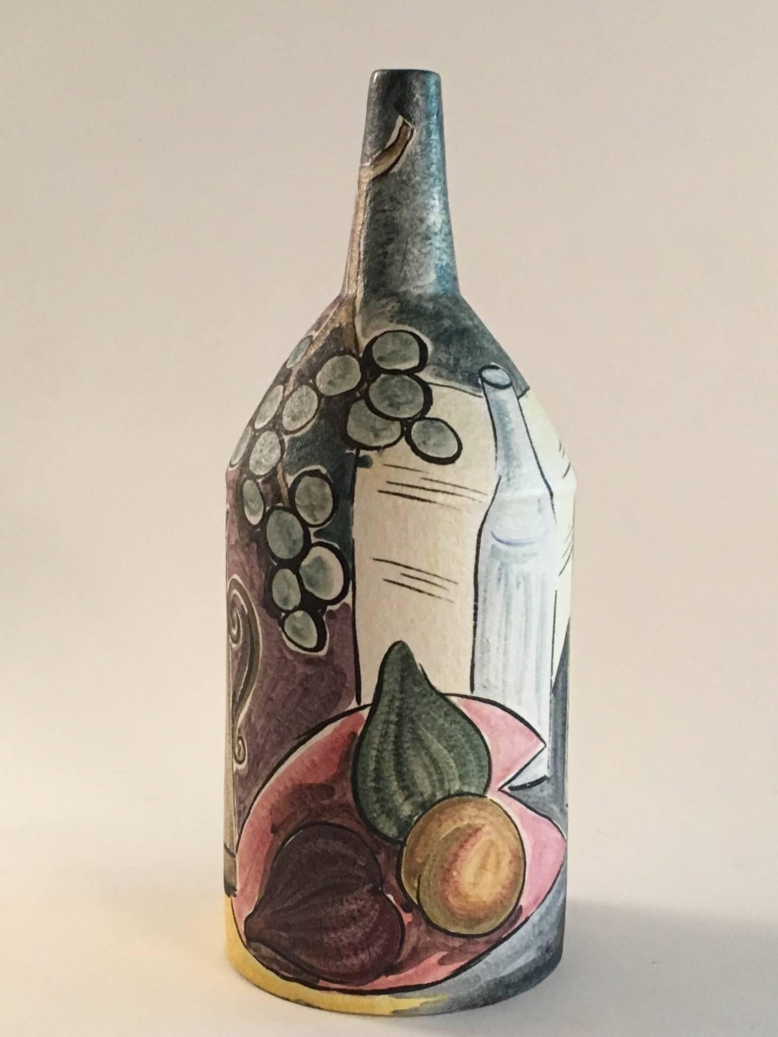 Mid-Century Modern Marcello Fantoni, Italie, 1955, vase bouteille, nature morte en vente