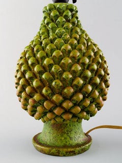 Marcello Fantoni, Italy, Rare Ceramic Lamp in Organic Budded Style