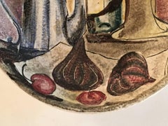 Marcello Fantoni Italy Wall Plaque Still Life, circa 1950