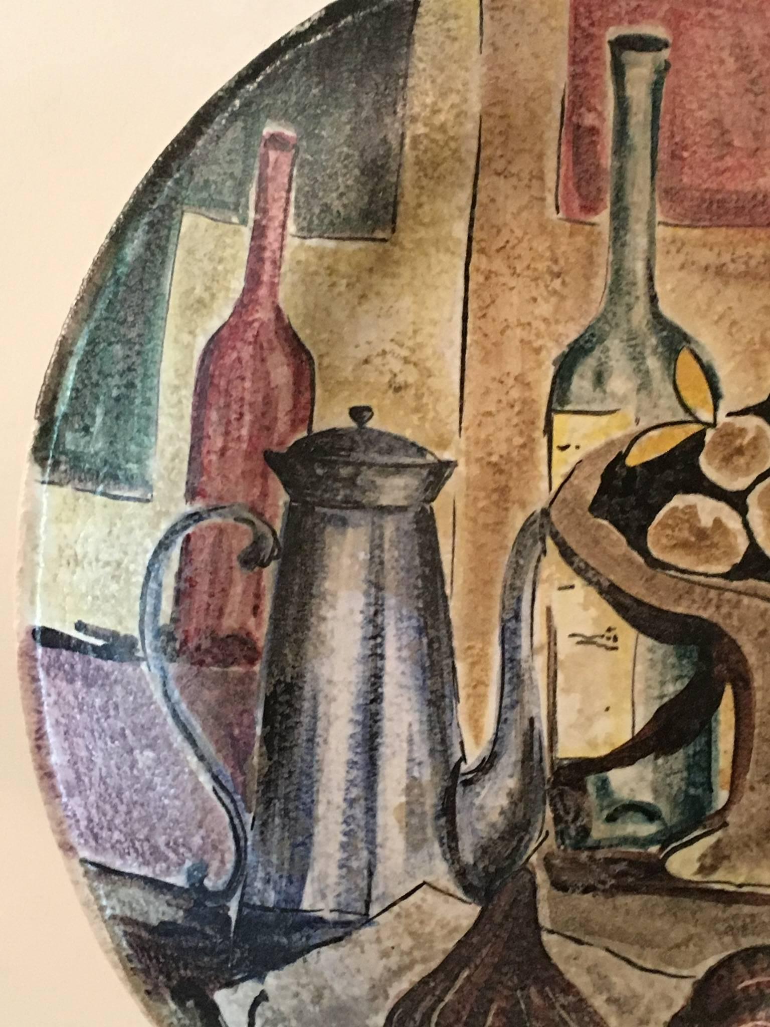 Marcello Fantoni Italia Placa mural Naturaleza muerta, hacia 1950 Italiano en venta