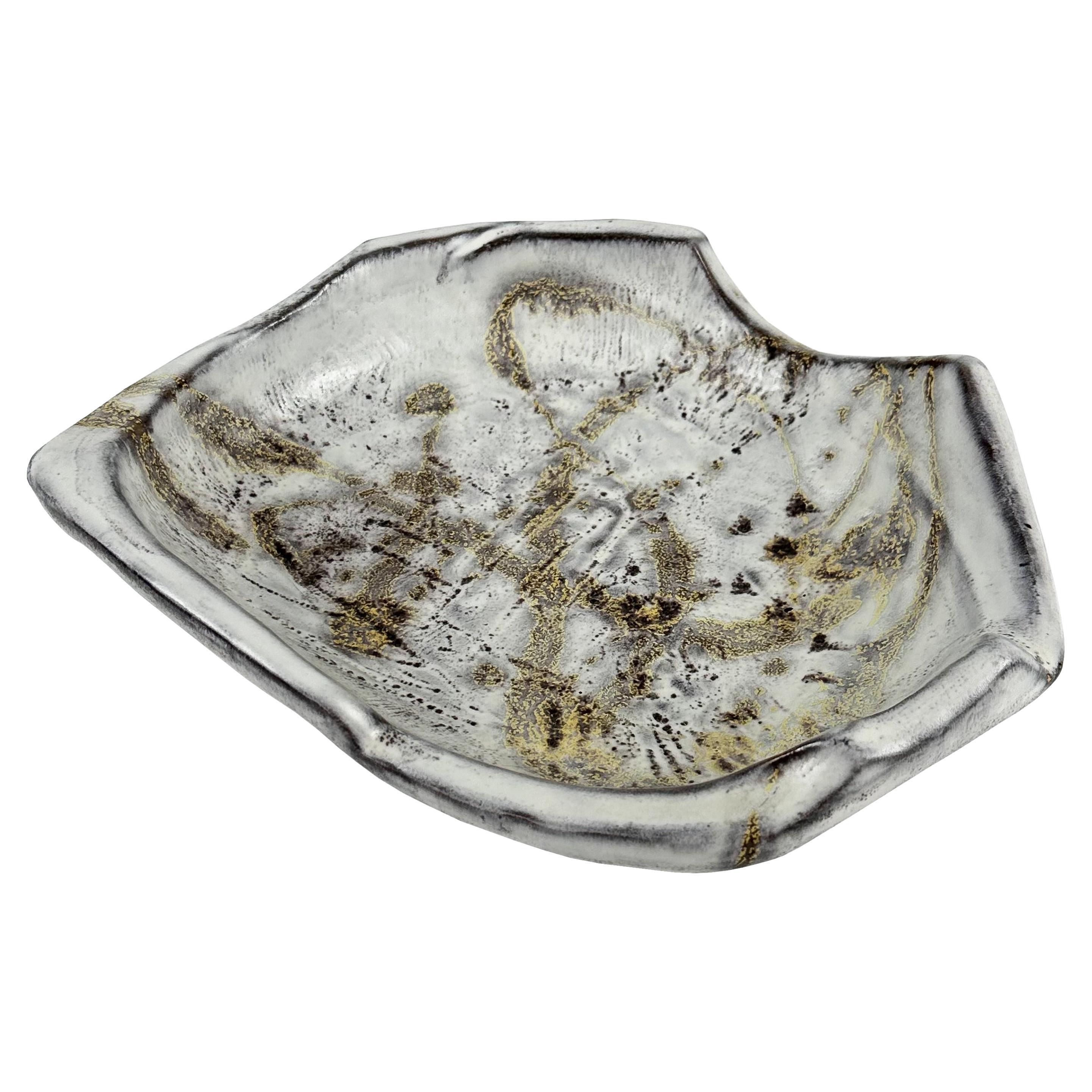 Marcello Fantoni Large Abstract Ceramic Bowl For Sale