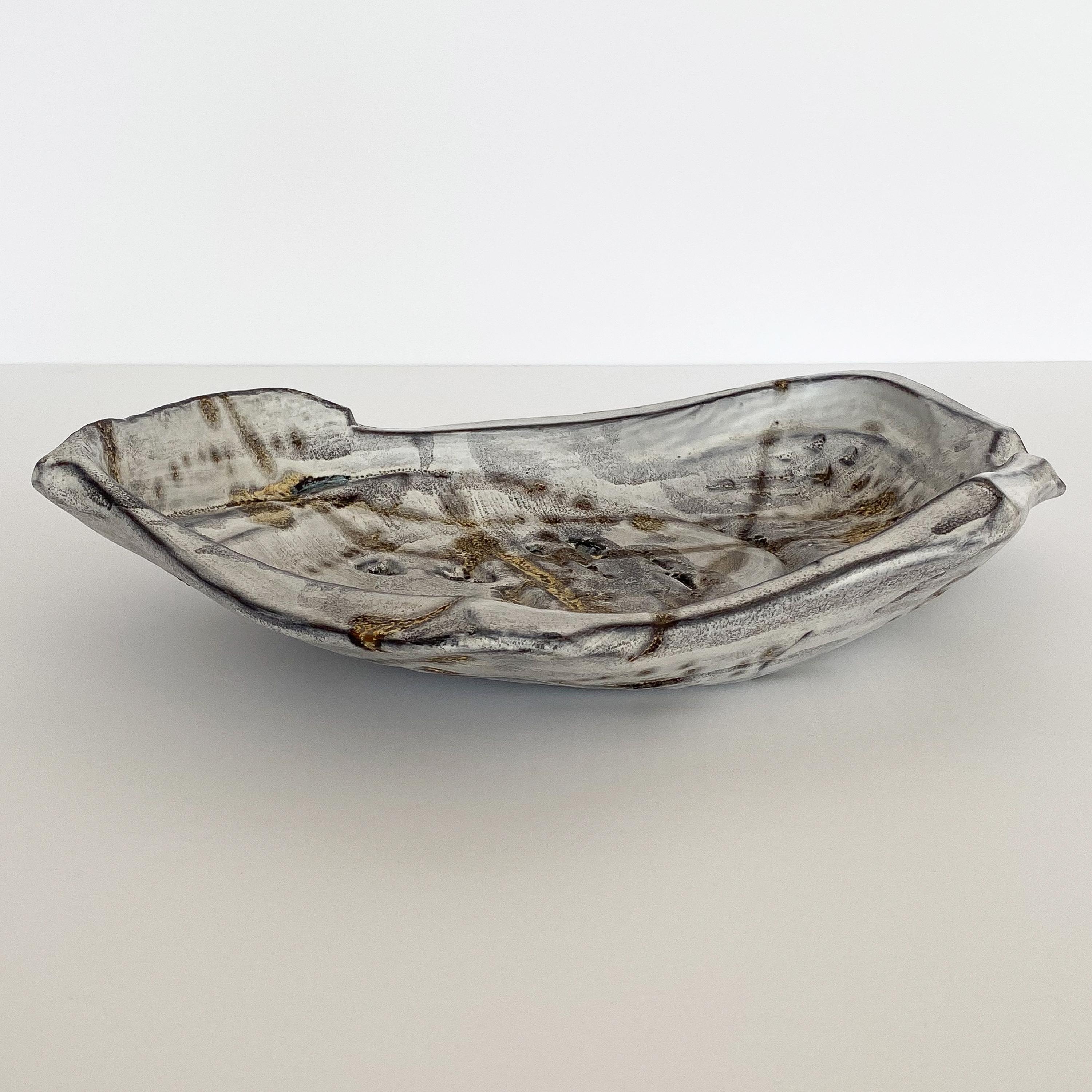 Mid-Century Modern Marcello Fantoni Large Abstract Ceramic Centerpiece Bowl