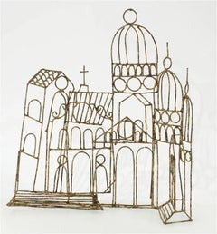 Marcello Fantoni Metal Wire Architectural Sculpture