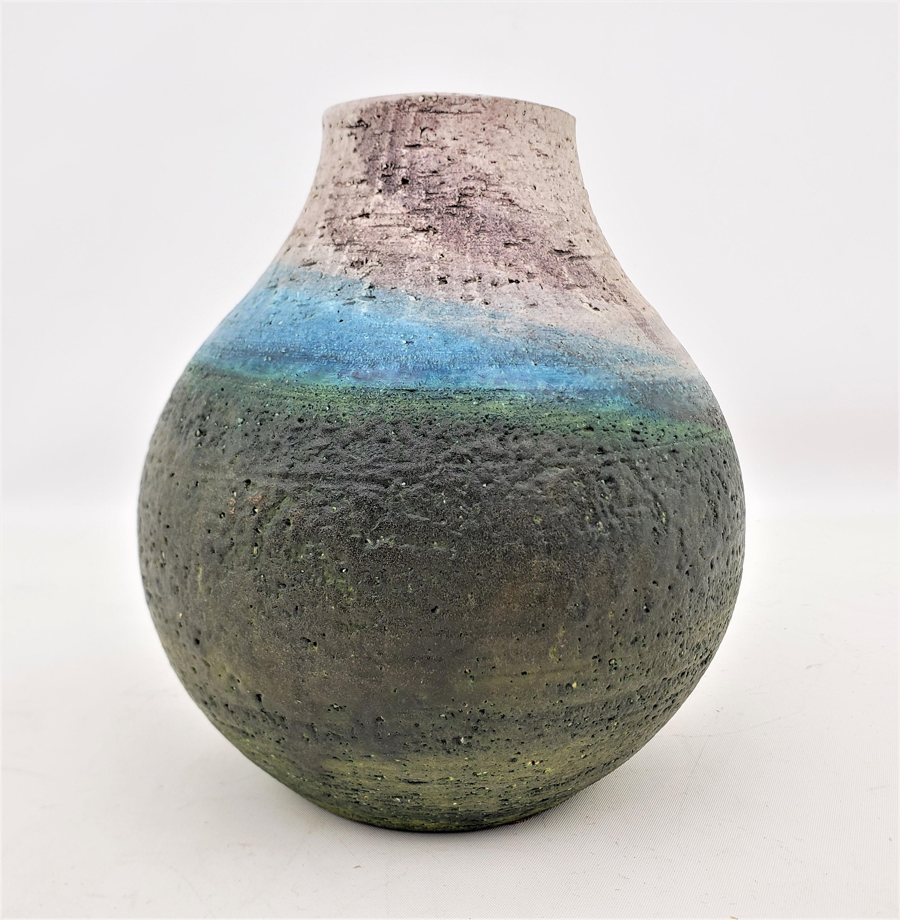 Marcello Fantoni Mid-Century Modern Drip Glaze Art Pottery Vase For Sale 1