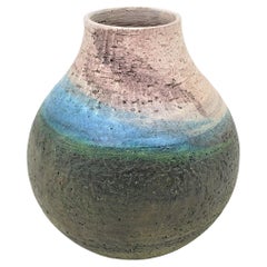 Vintage Marcello Fantoni Mid-Century Modern Drip Glaze Art Pottery Vase