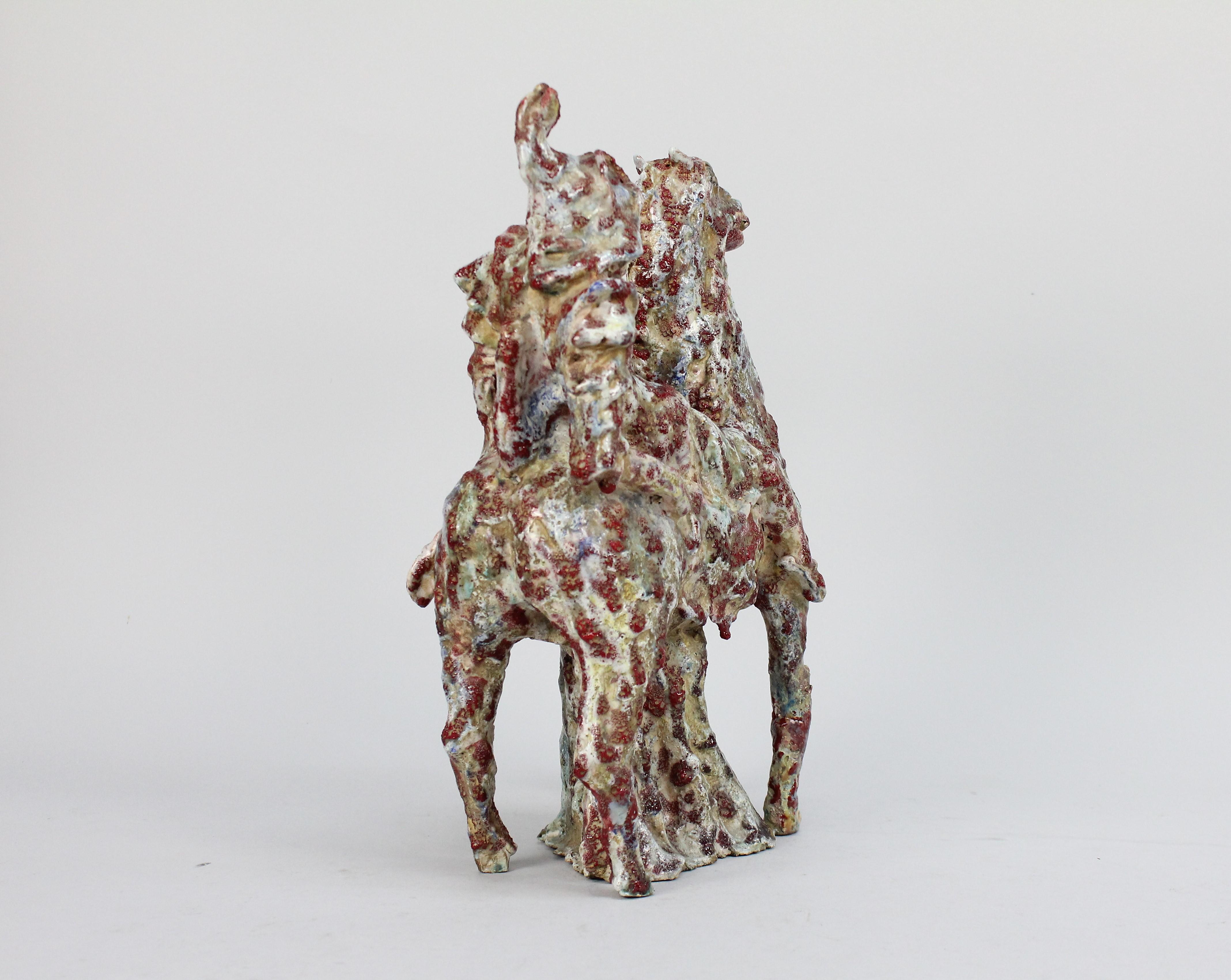 Marcello Fantoni Modernist Ceramic Equestrian Sculpture, Italy, 1949 1