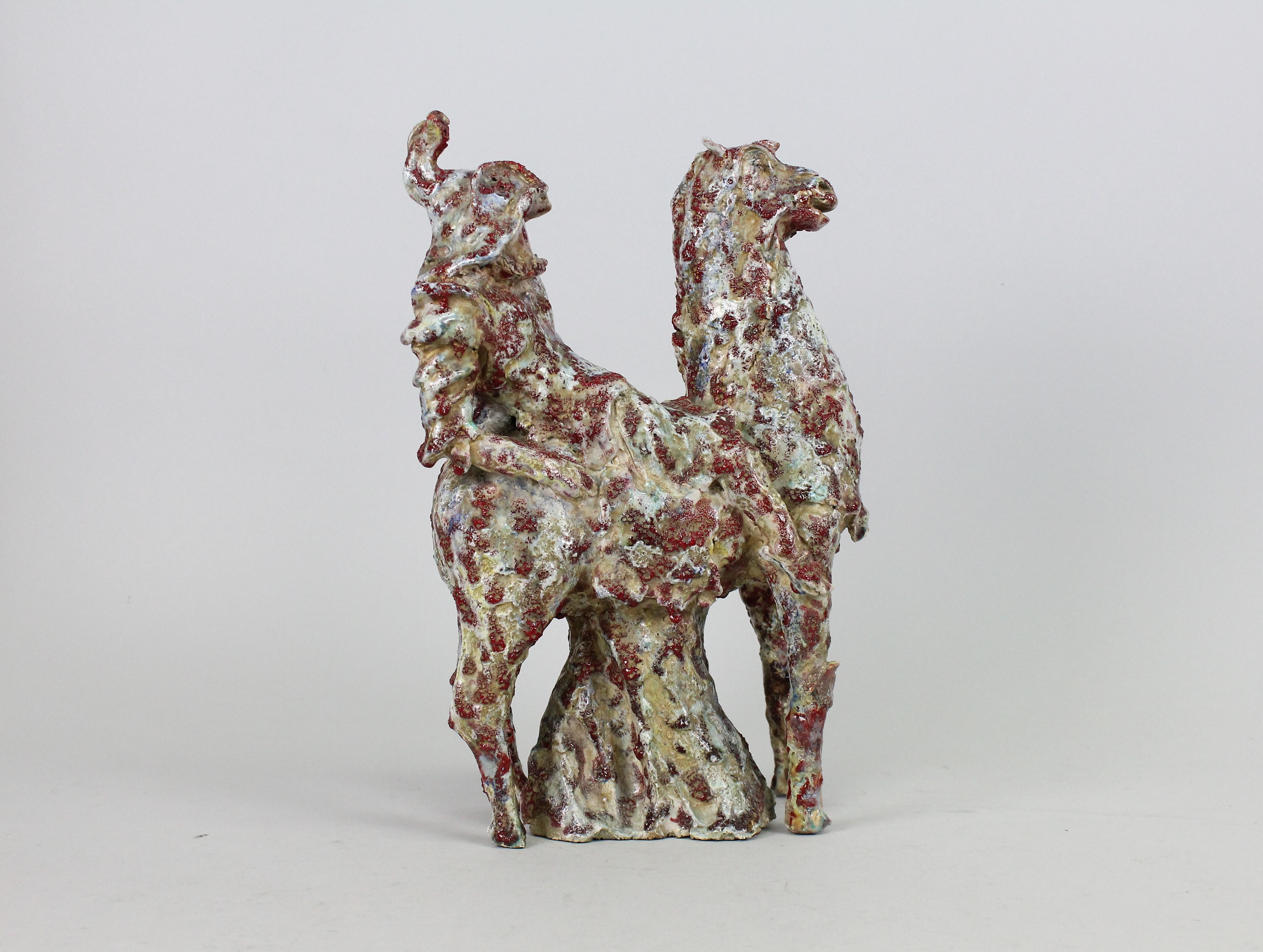 Marcello Fantoni Modernist Ceramic Equestrian Sculpture, Italy, 1949 2