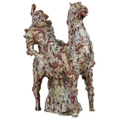 Marcello Fantoni Modernist Ceramic Equestrian Sculpture, Italy, 1949