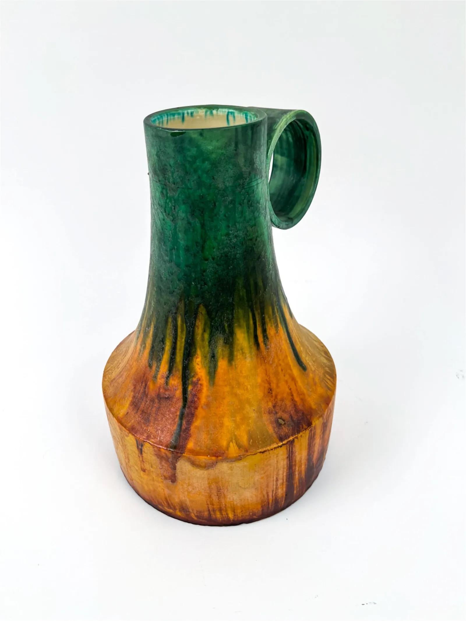 Marcello Fantoni Monumental Tuscan Ewer, Ceramic Vase or Pitcher, Italy In Good Condition For Sale In Brooklyn, NY