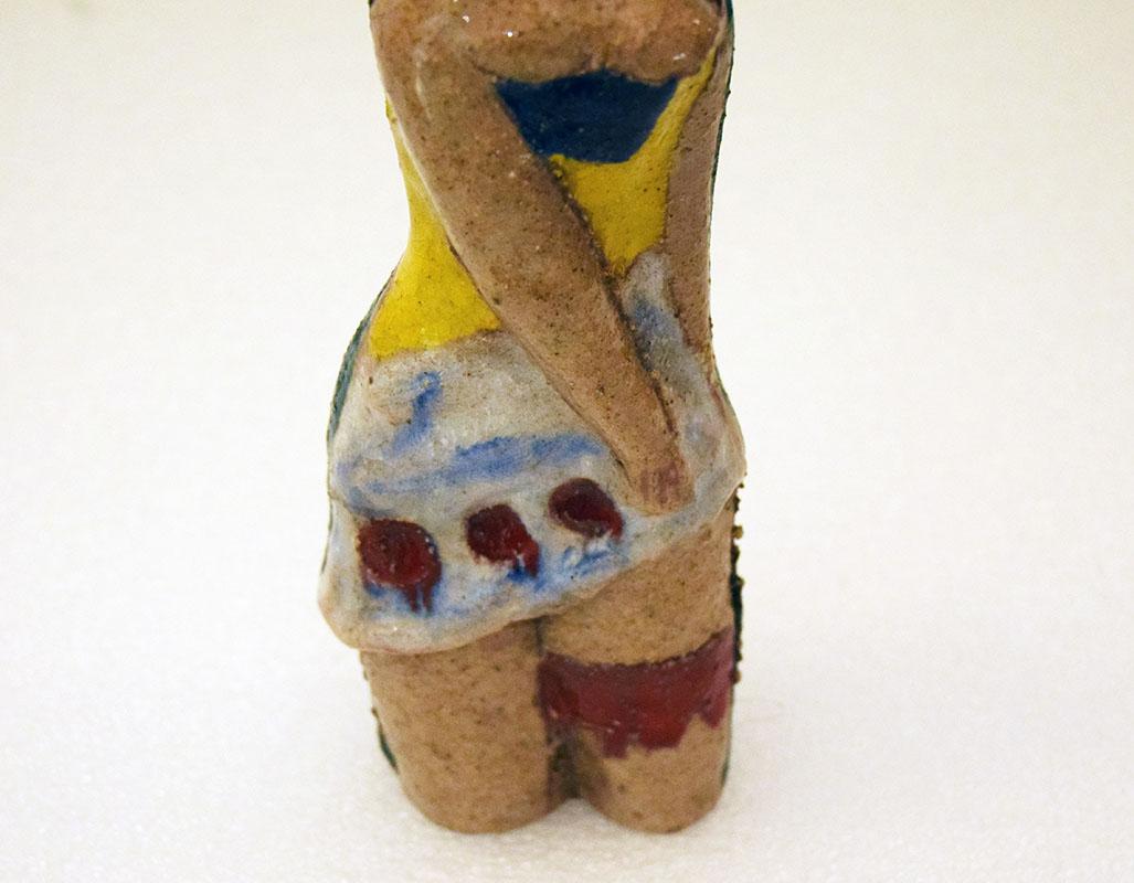Paire de vases sculptures en céramique Marcello Fantoni, Arlequin et Colombine, années 1960 en vente 3