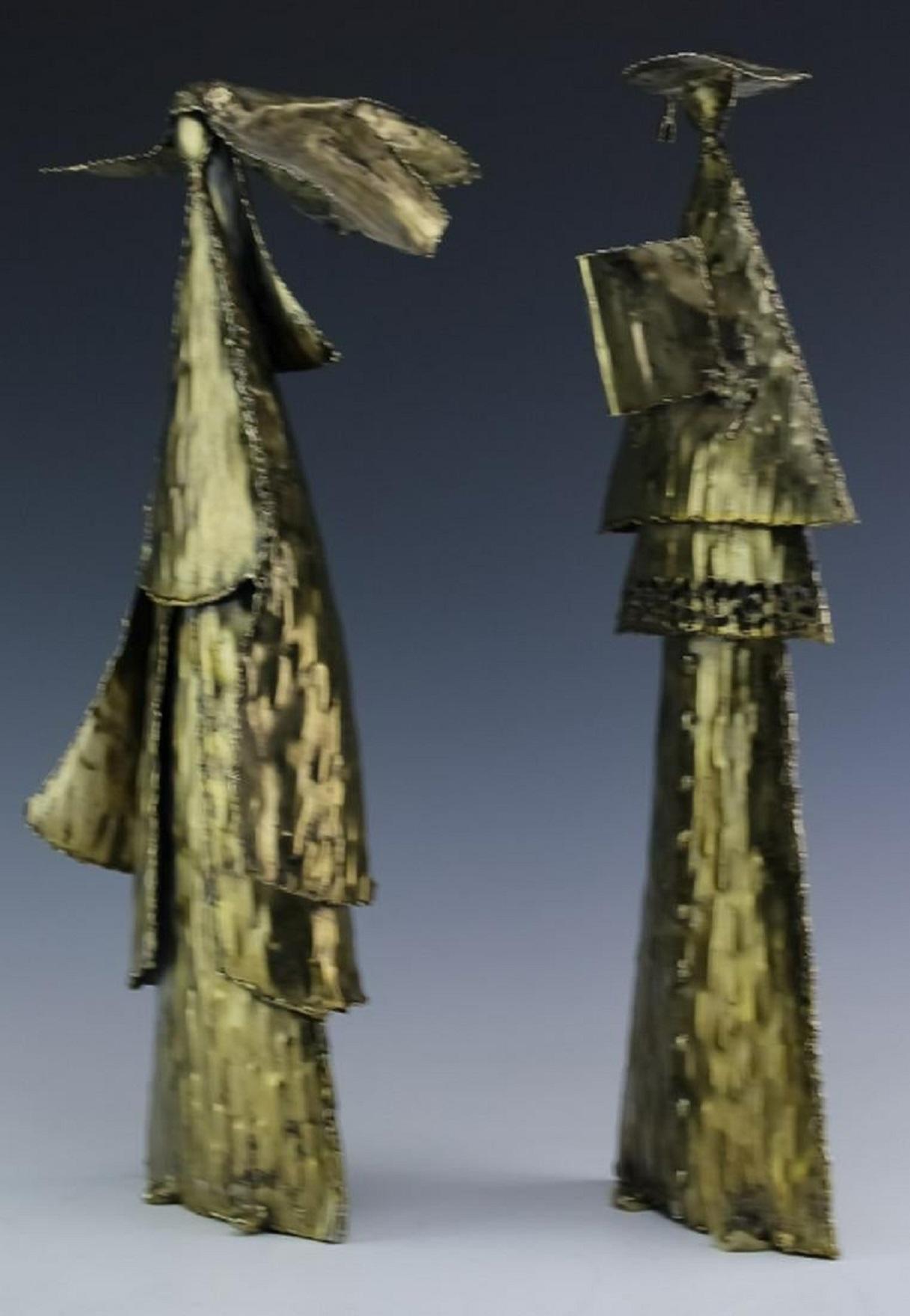Marcello Fantoni Firenze Raymor Pair Figures Welded Brutalist Italian Sculpture  For Sale 2