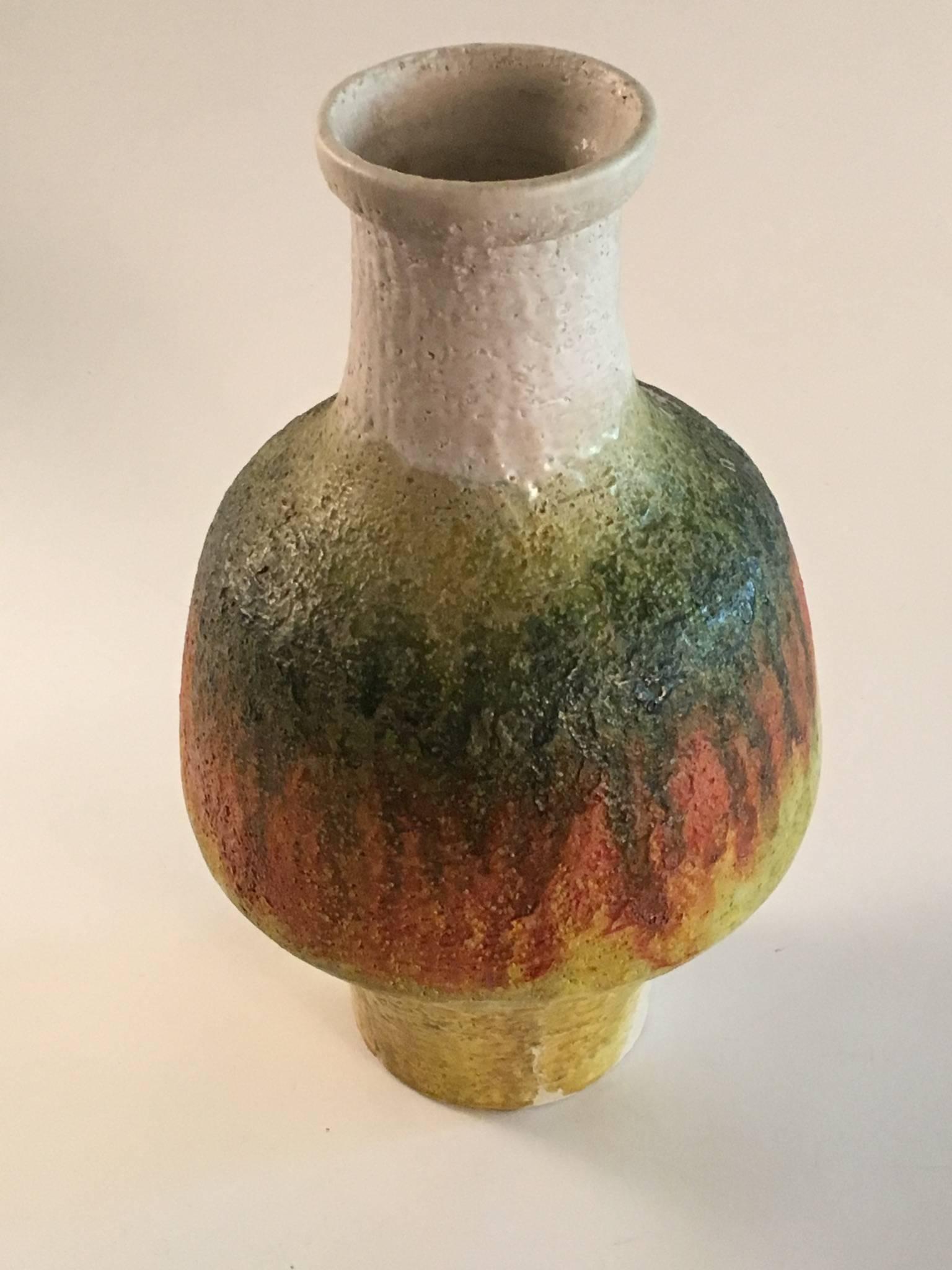 Mid-Century Modern Vase en forme de Marcello Fantoni, Italie, vers 1960, multicolore en vente
