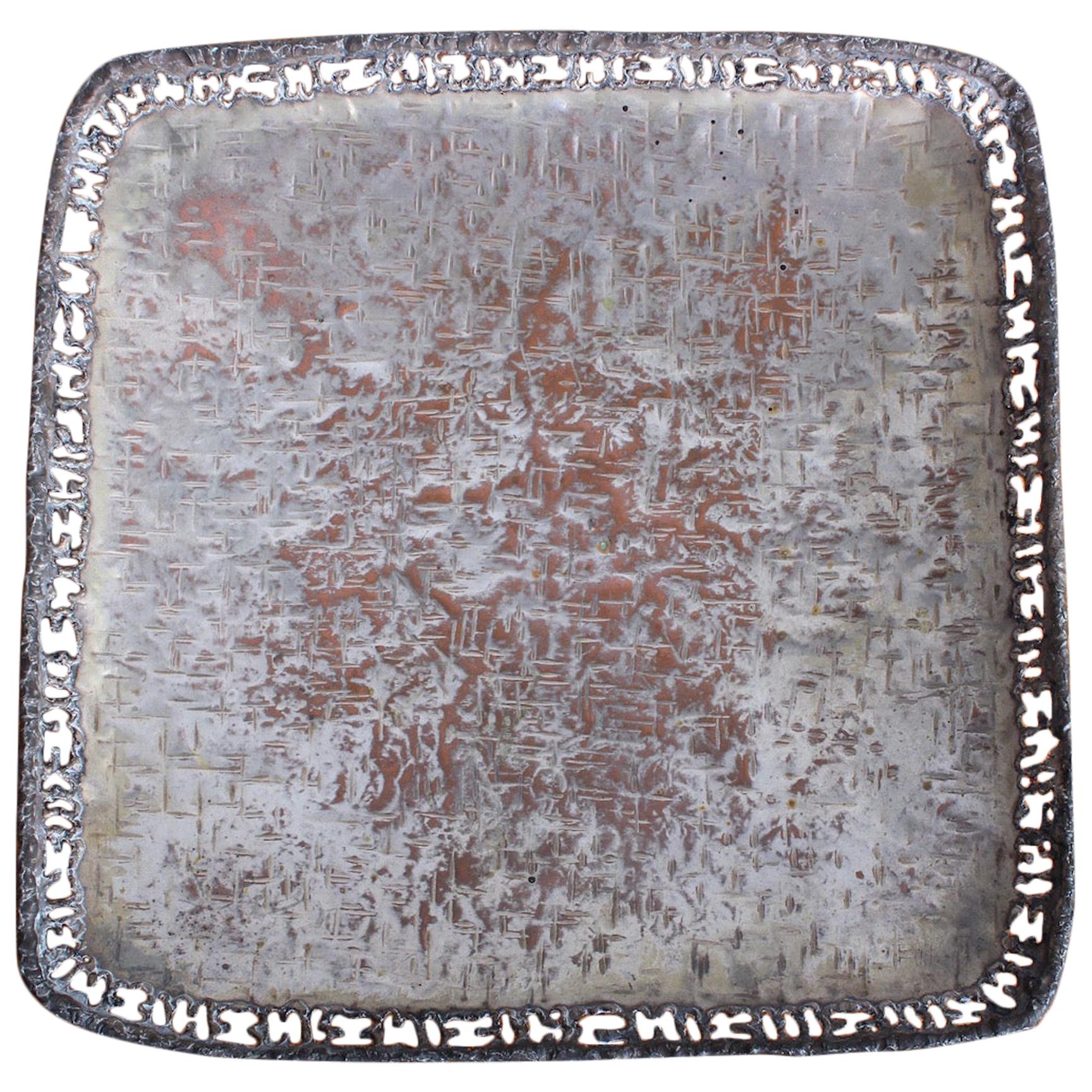 Marcello Fantoni Silvered Copper Platter