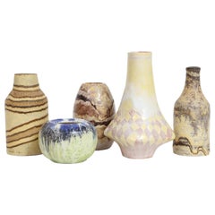 Marcello Fantoni Small Ceramic Vases, circa 1960s - 1970s