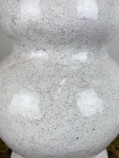 Marcello Fantoni Speckled Grey Glaze Pottery Lamp, Italy