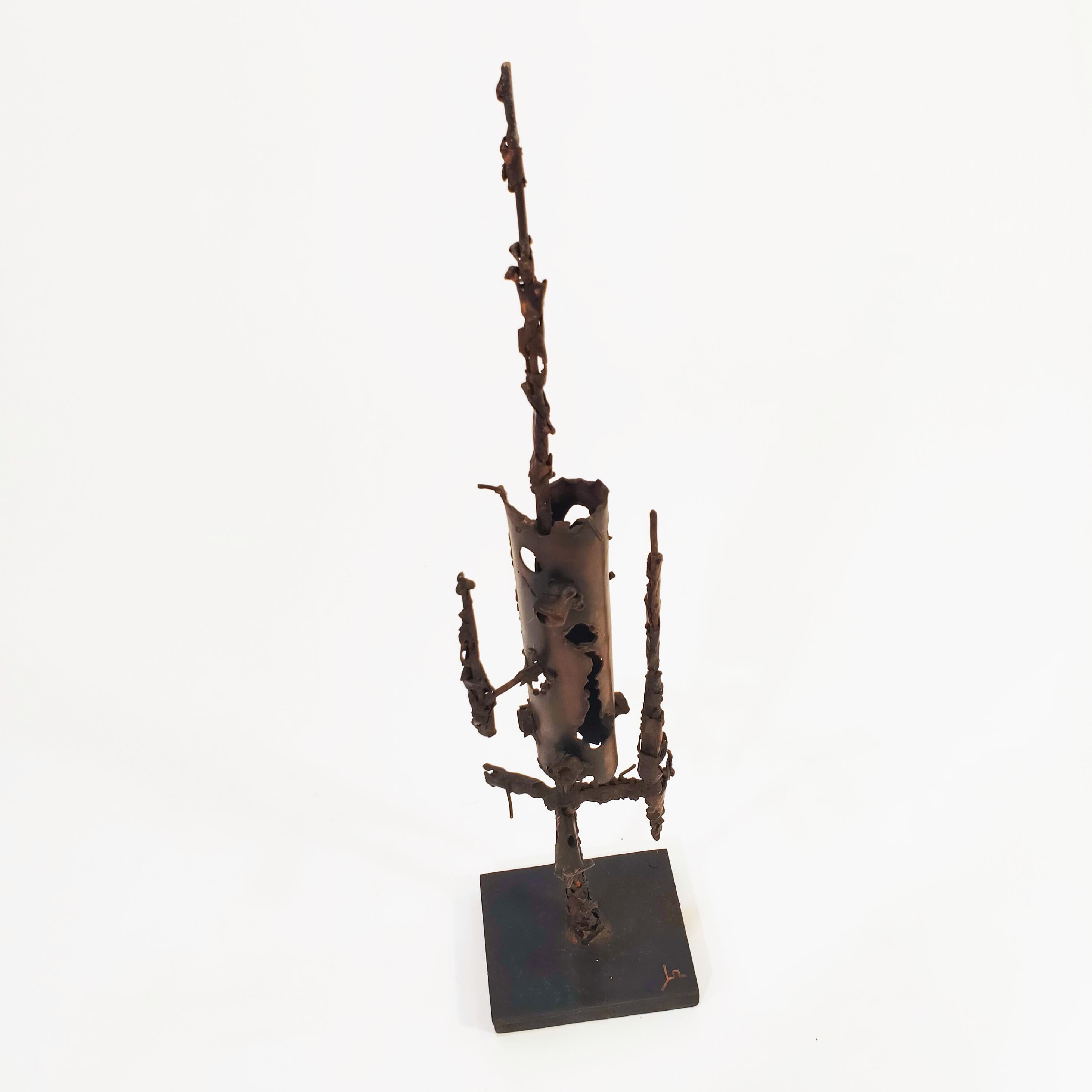 Cast Marcello Fantoni style. Stunning brutalist sculpture, Italy, 1950s For Sale