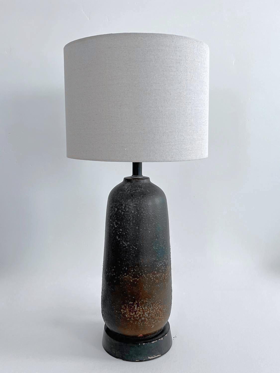 Marcello Fantoni Table Lamp, Ceramic, Studio, 1960s In Good Condition For Sale In South Jordan, UT
