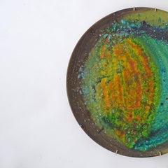 Marcello Fantoni Unusual Modernist Ceramic Wall Plate, Italy 1950s