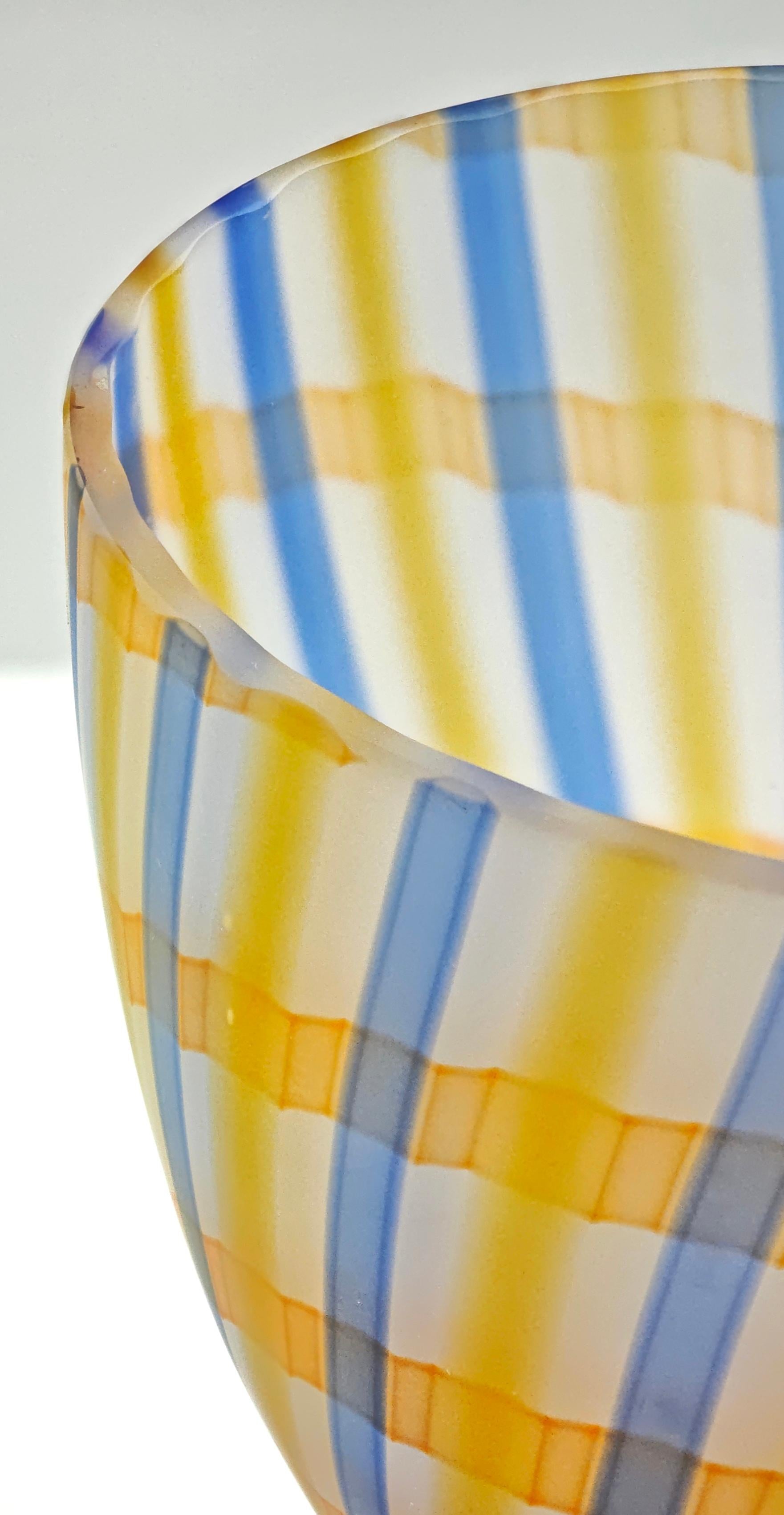 Marcello Furlan per Lip Murano Italia 89s Vaso in vetro soffiato decorato metà secolo in vendita 3