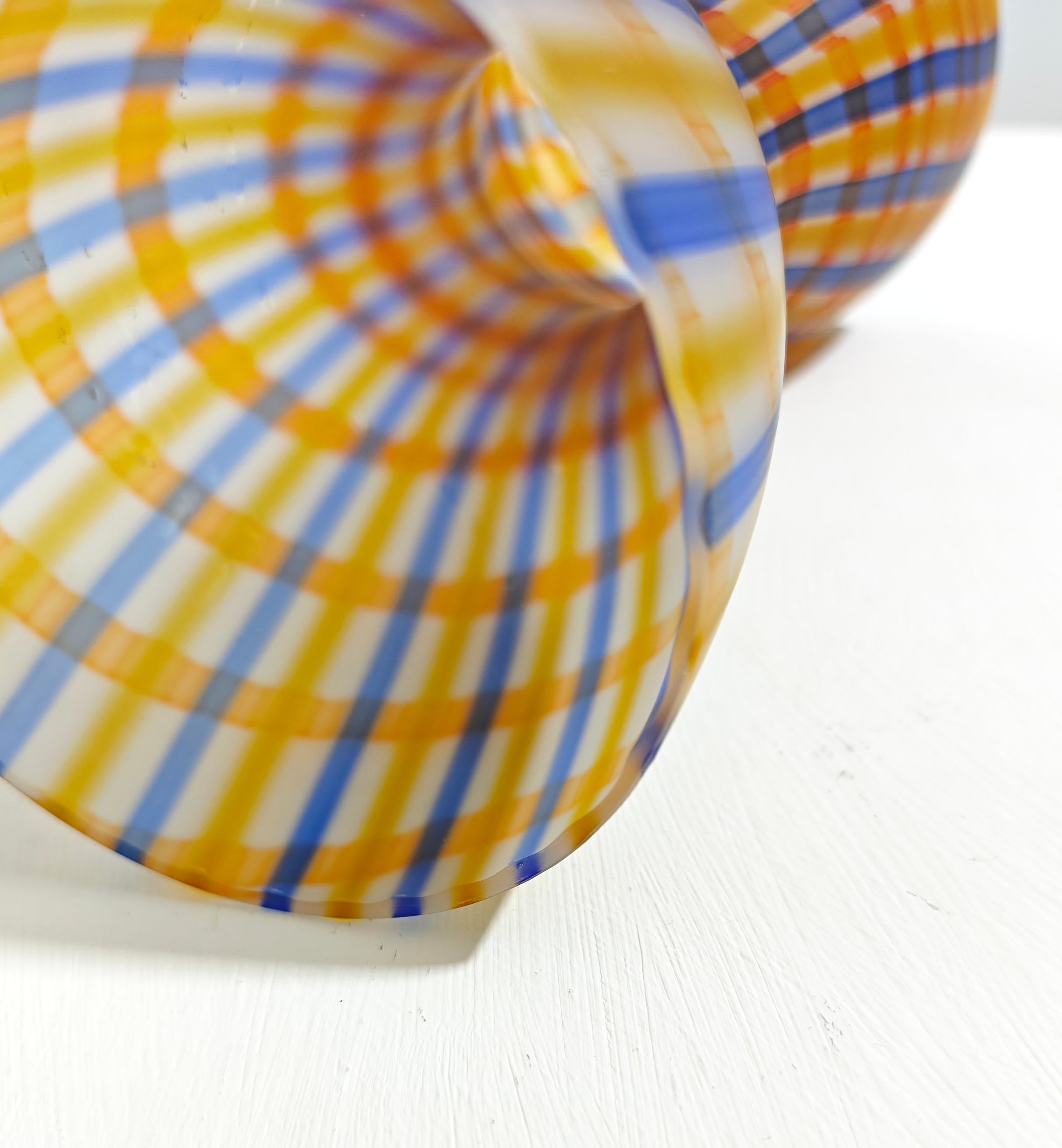 Marcello Furlan per Lip Murano Italia 89s Vaso in vetro soffiato decorato metà secolo in vendita 5