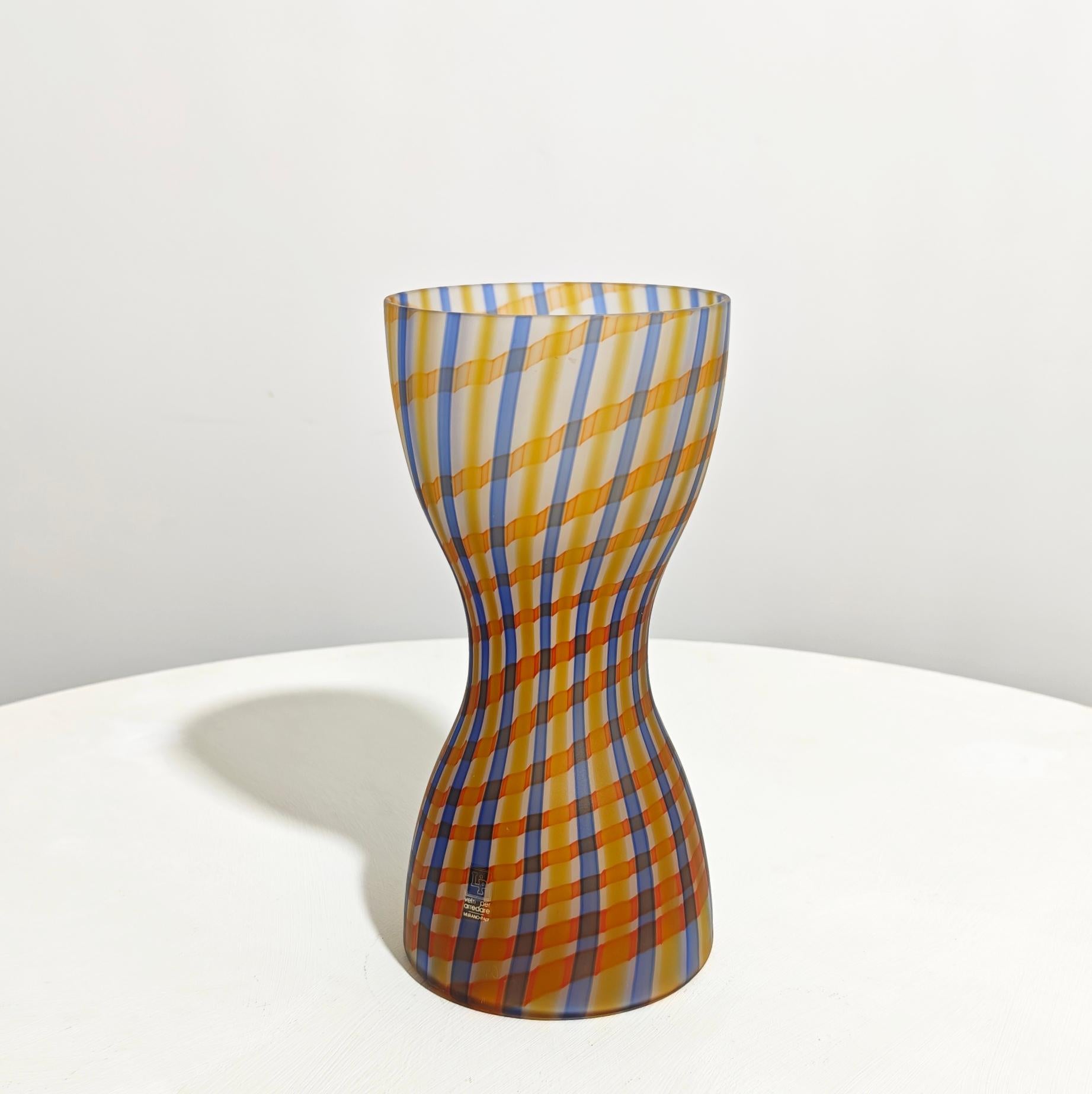 Marcello Furlan per Lip Murano Italia 89s Vaso in vetro soffiato decorato metà secolo in vendita 6