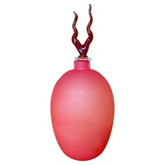 Marcello Furlan LIP Manifattura del Vetro Red Murano Glass Bottle