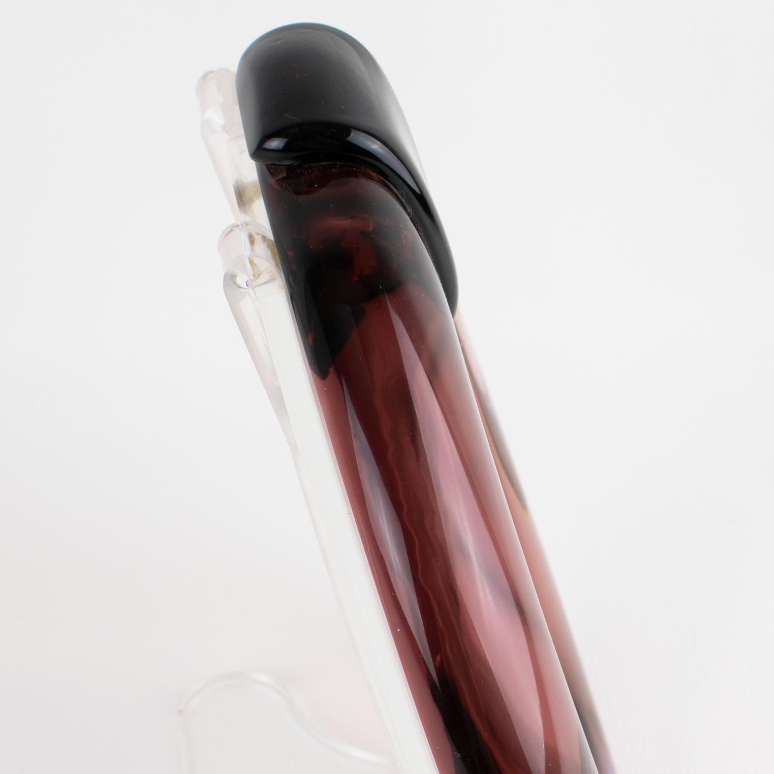 Cadre photo en verre d'art de Marcello Furlan Murano, Italie circa 1980 en vente 4