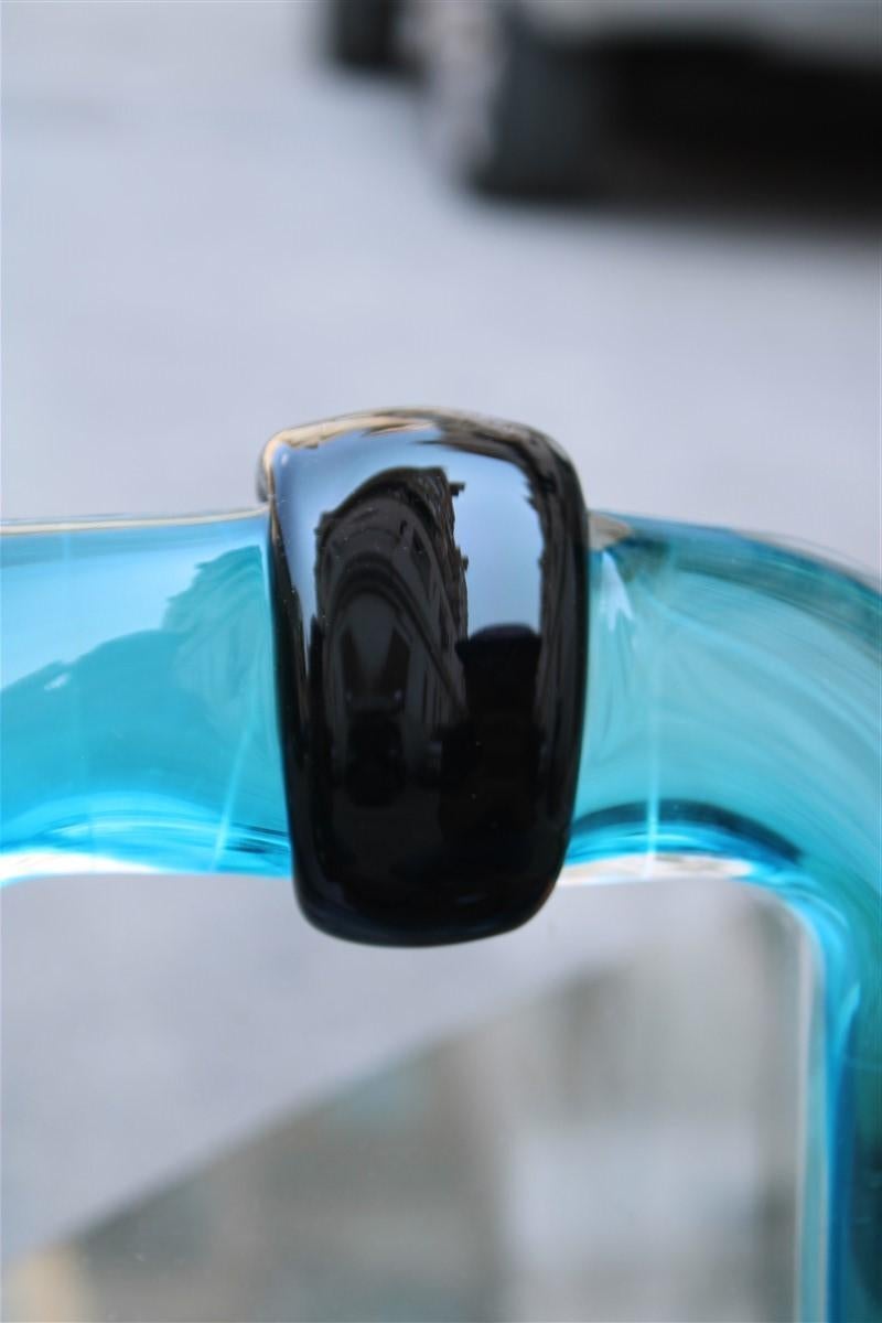 Mrcello Furlan Murano glass picture frame Italian design 1990 heavenly black.