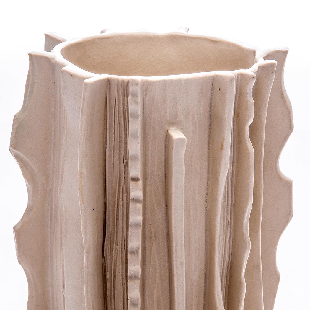 Contemporary Marcello Vessel in Glazed Ceramic from the Moderno Collection by Trish DeMasi For Sale