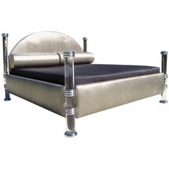 Marcello Mioni King-Size Four-Post Lucite Bed