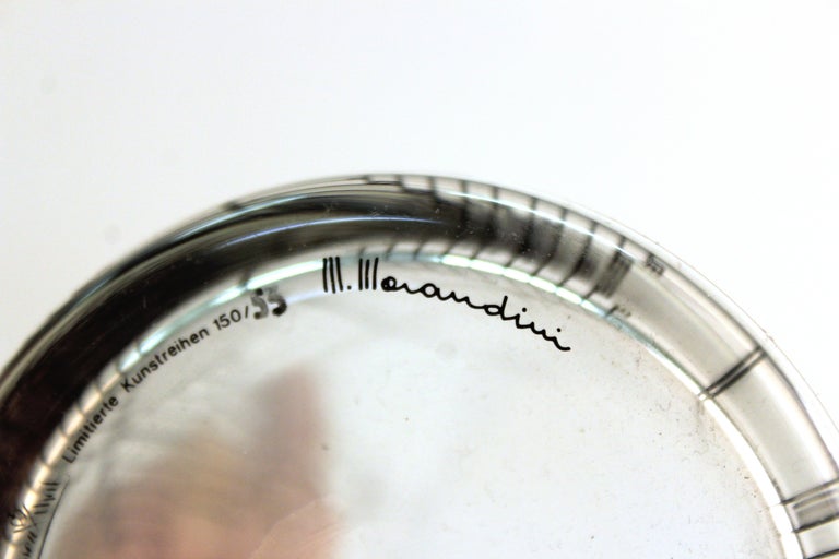 Marcello Morandini for Rosenthal Modern Glass Vase with Graphic Design