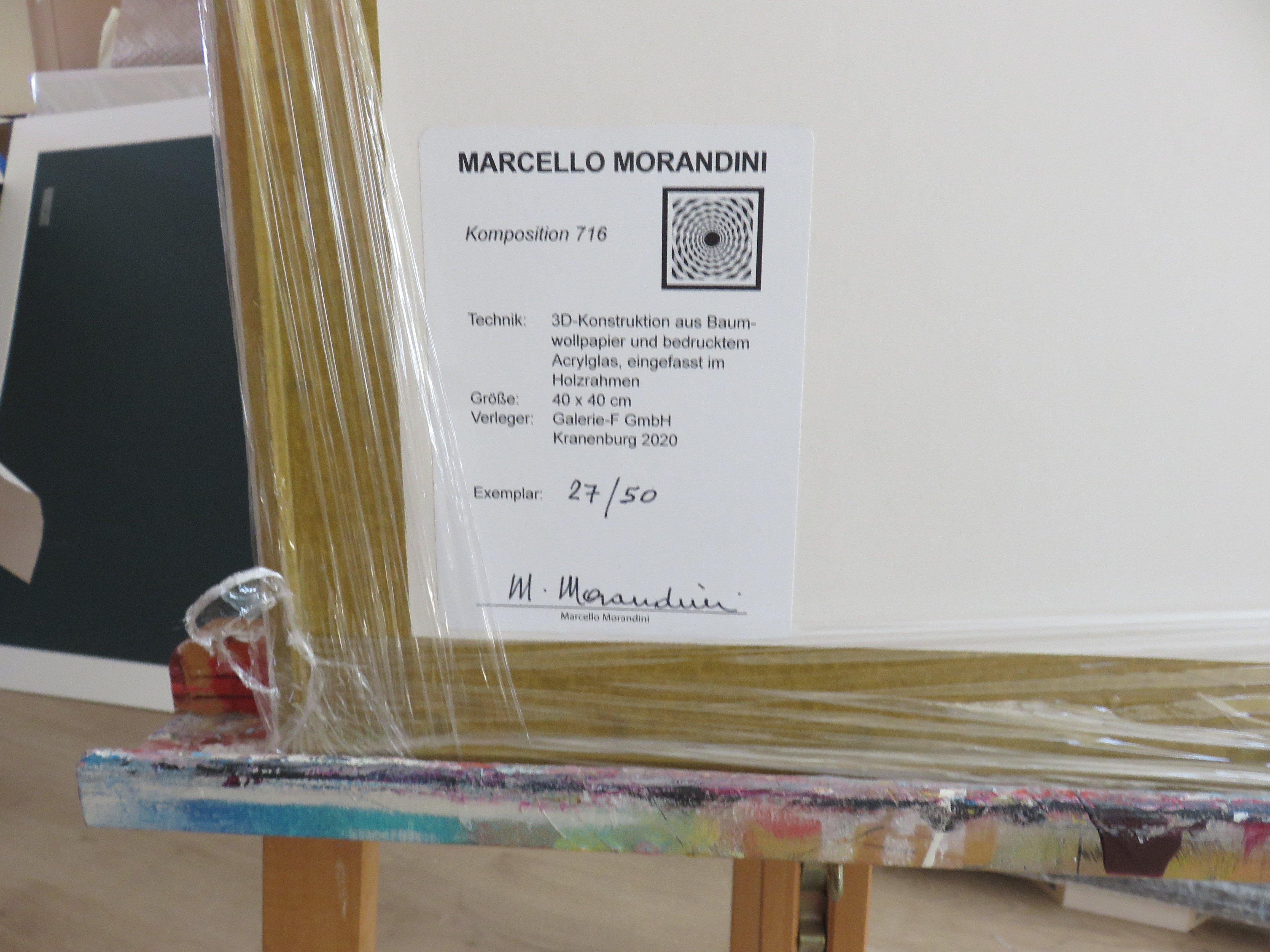Marcello Morandini, Composizione 716, 2020, vetro acrilico e carta 1