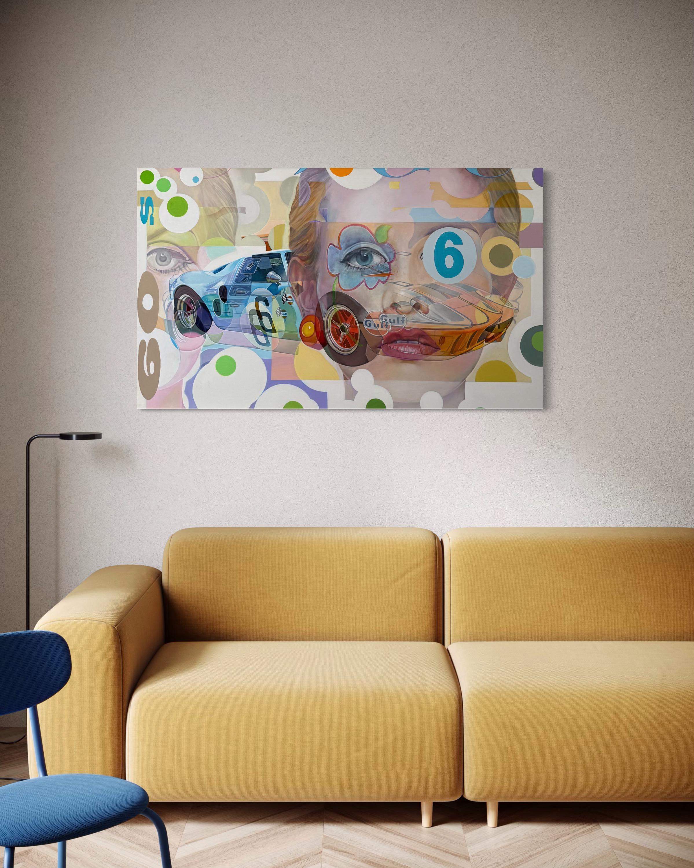 Sixties - Gray Figurative Painting by Marcello Petisci