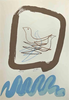 Birds - Lithograph by Marcello Pirro - 1970s