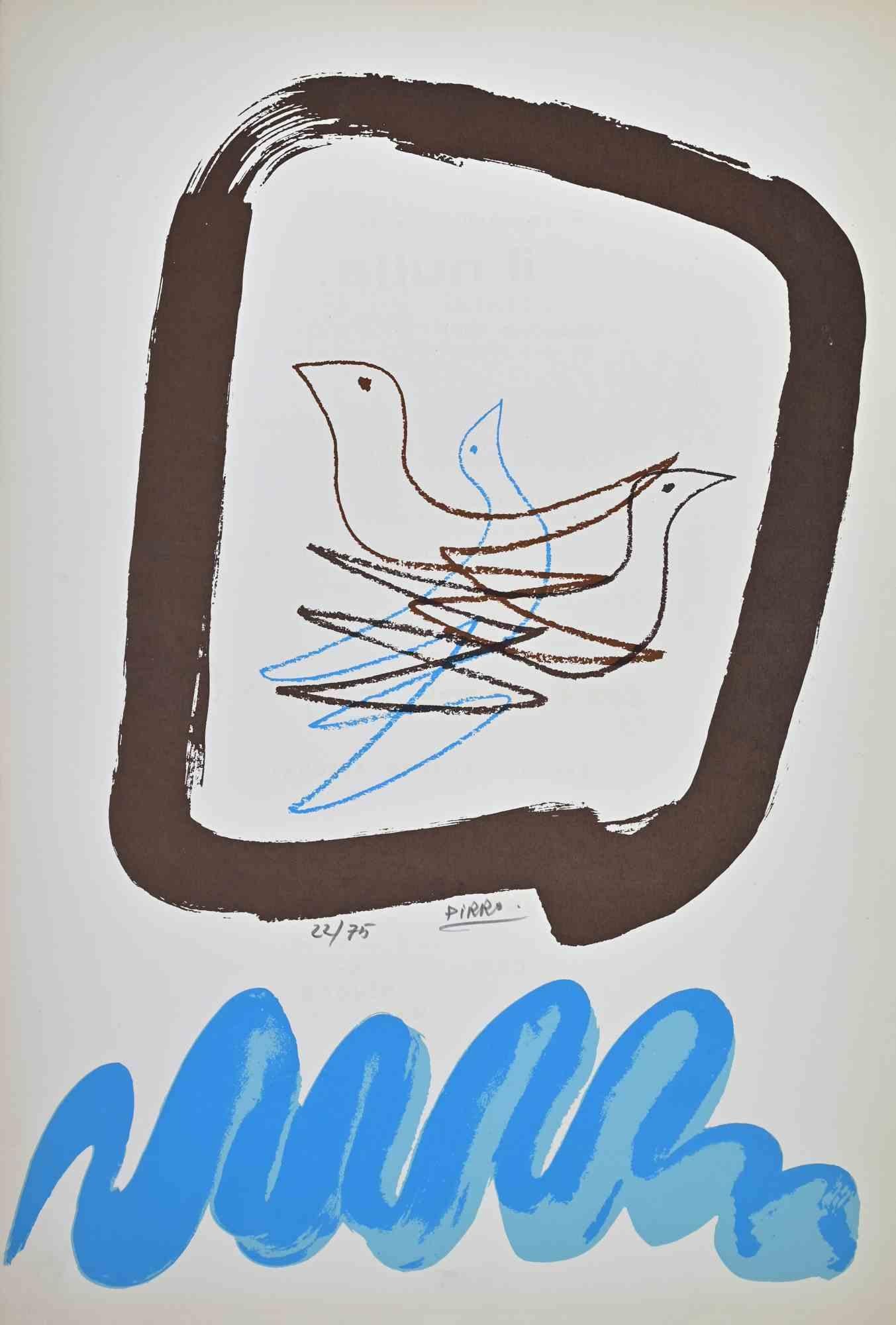Pigeon Lithograph, Contemporary Art, Signed, Edition of 75, 1970s