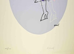 Grey Oval - Lithograph by Marcello Avenali - 1960
